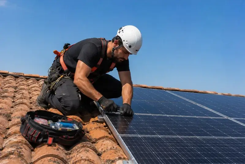 Maintenance et monitoring de panneaux solaires au Landreau